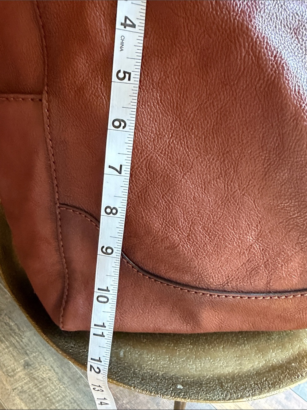 Frye Cognac Brown Leather Side Pocket Hobo Slouchy Boho Western Classic - Picture 8 of 9
